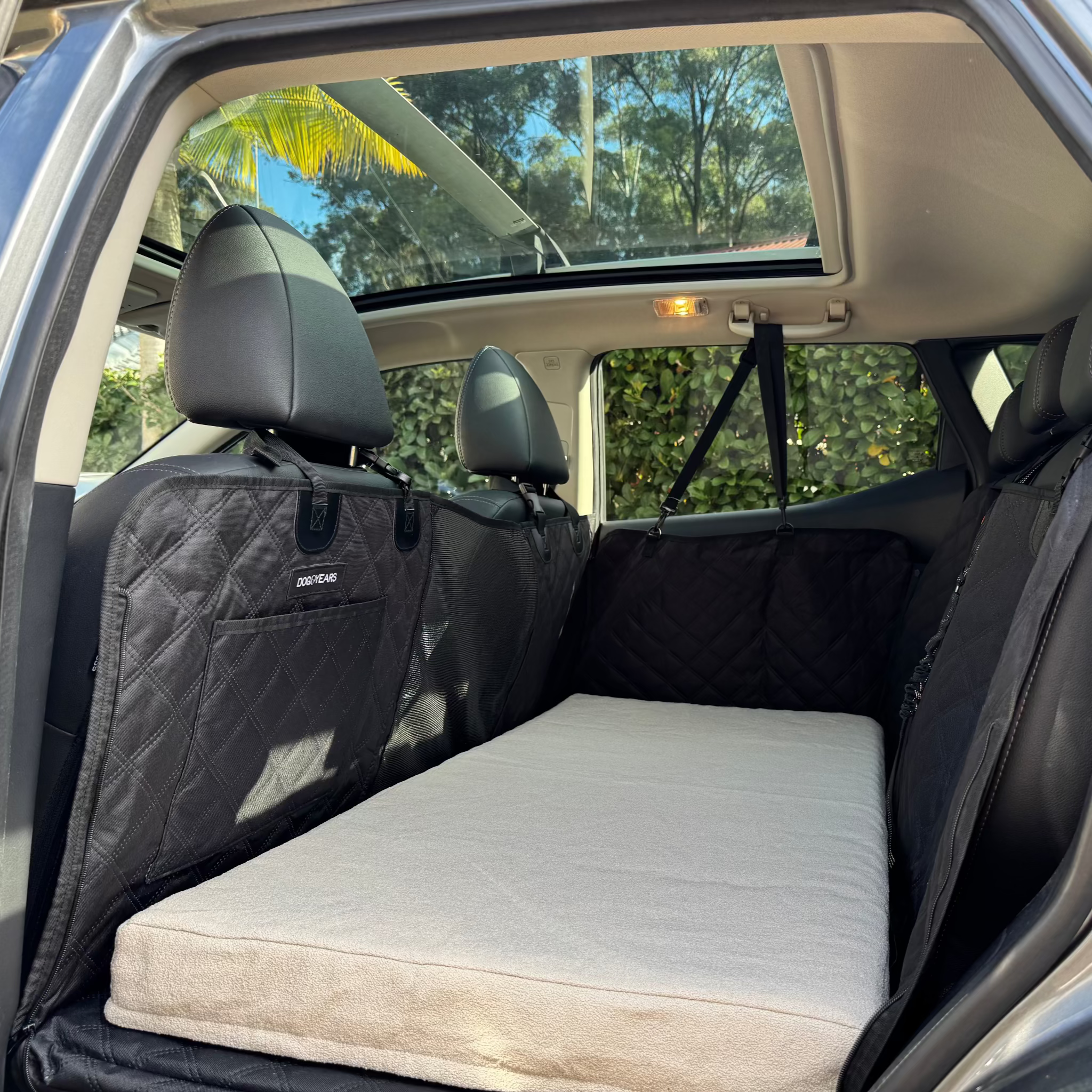 Orthopedic Dog Car Bed with Memory Foam and Waterproof Liner