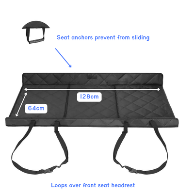 Car Seat Cover & Backseat Extender (Light Cover | Platform Style) - DOG GO